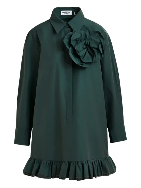 Essentiel Antwerp flower-embellished ruffled-hem mini dress