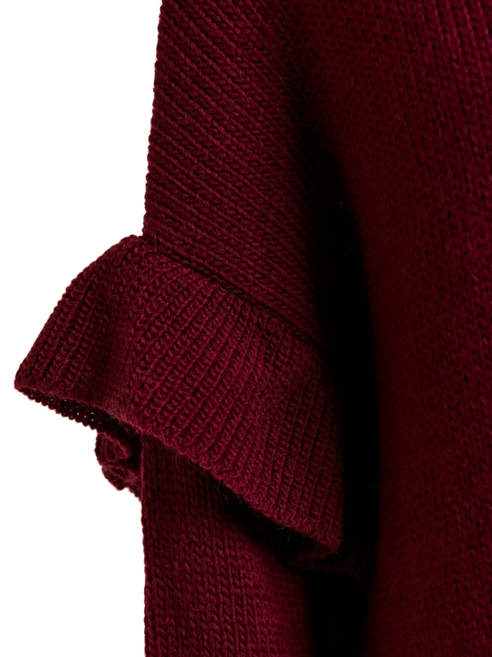 Essentiel Antwerp Ruffled-details Knit Mini Dress In Red