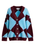 Essentiel Antwerp diamond-pattern cardigan - Blue