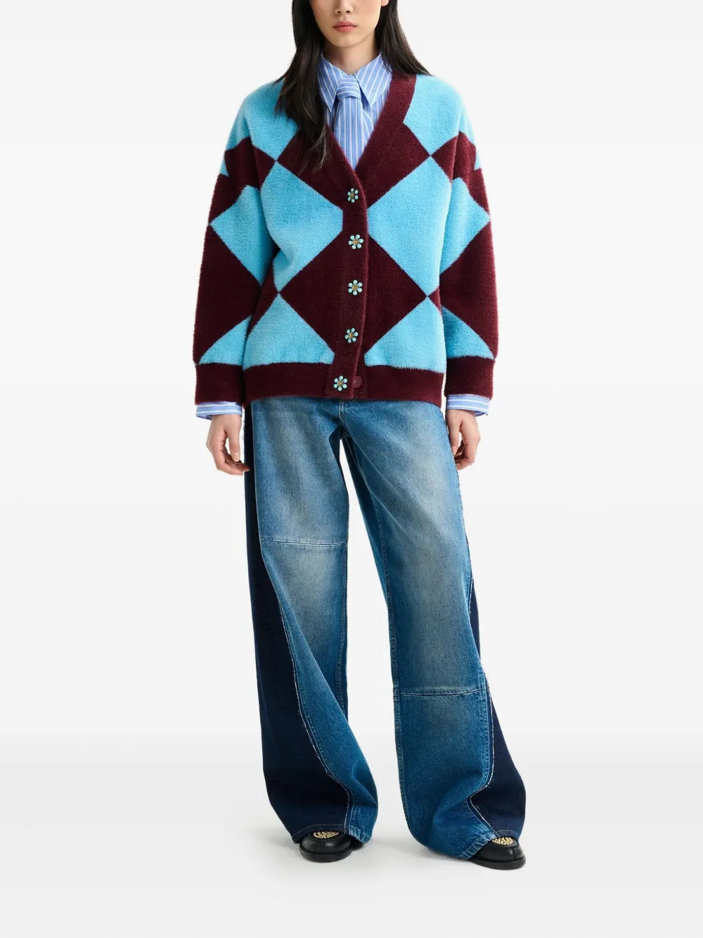 Essentiel Antwerp diamond-pattern cardigan | Cardigans | Image 2