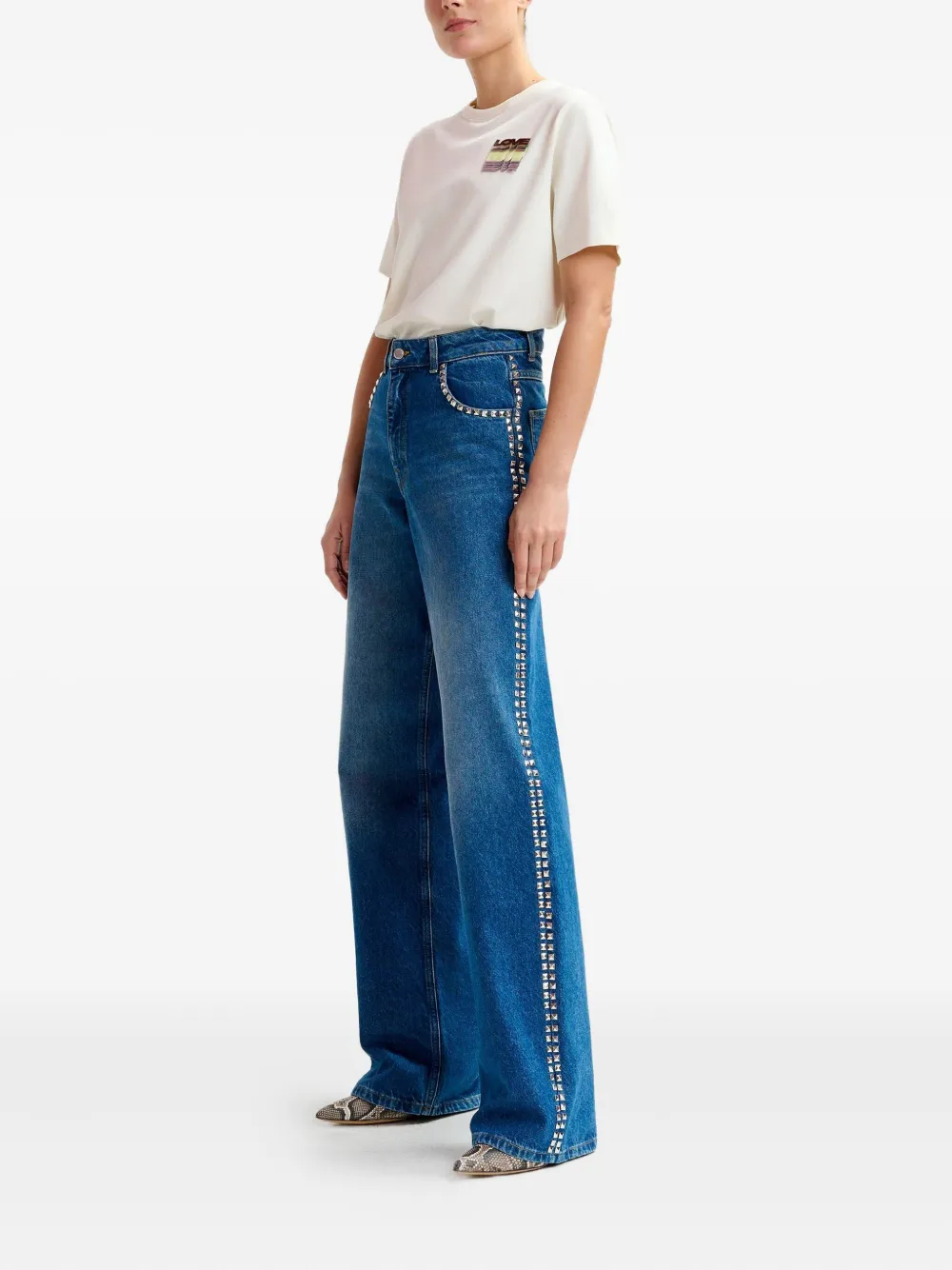 Essentiel Antwerp stud-embellished jeans - Blauw