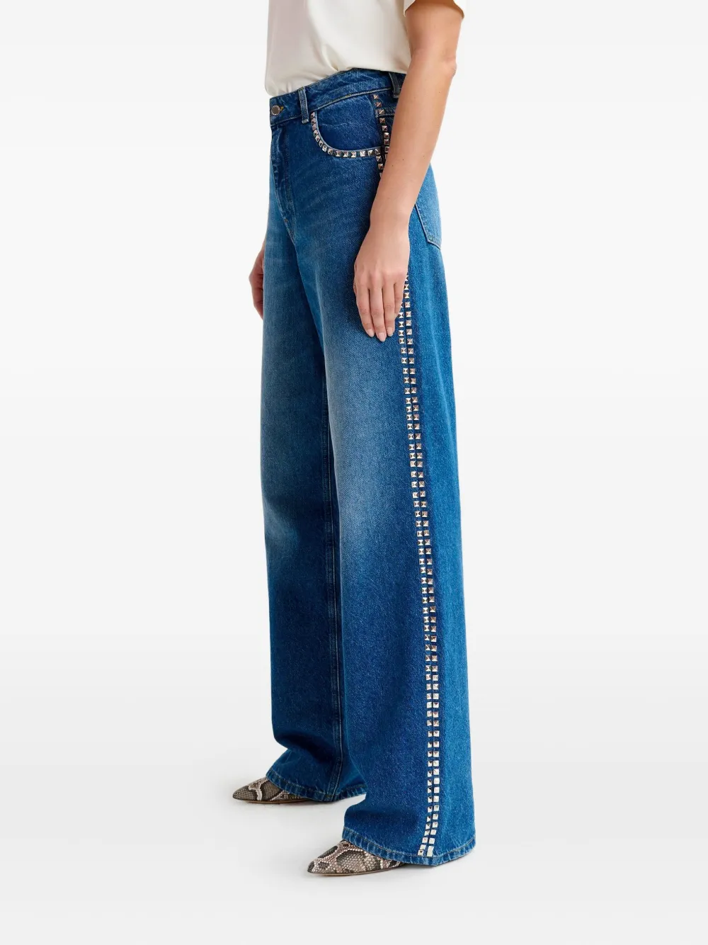 Essentiel Antwerp Stud-embellished Jeans In Blue