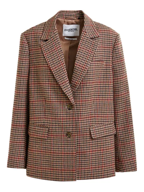 Essentiel Antwerp check-pattern single-breasted blazer