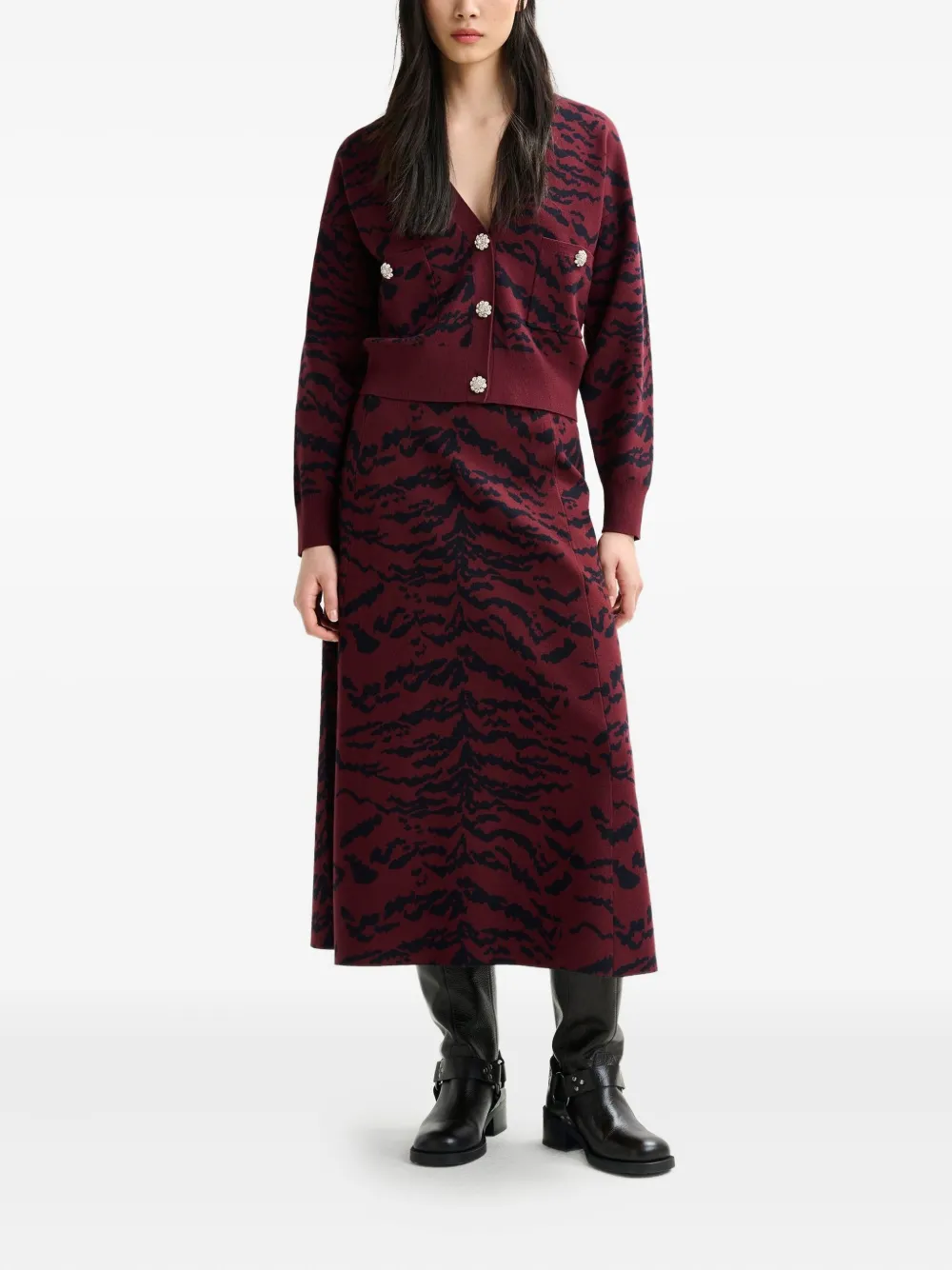 Essentiel Antwerp Icali tiger-print cardigan | Cardigans | Image 2