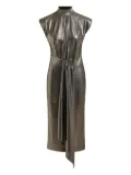 Essentiel Antwerp lurex mock-neck midi dress - Grey