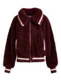 Essentiel Antwerp faux-fur zip-up jacket - Red