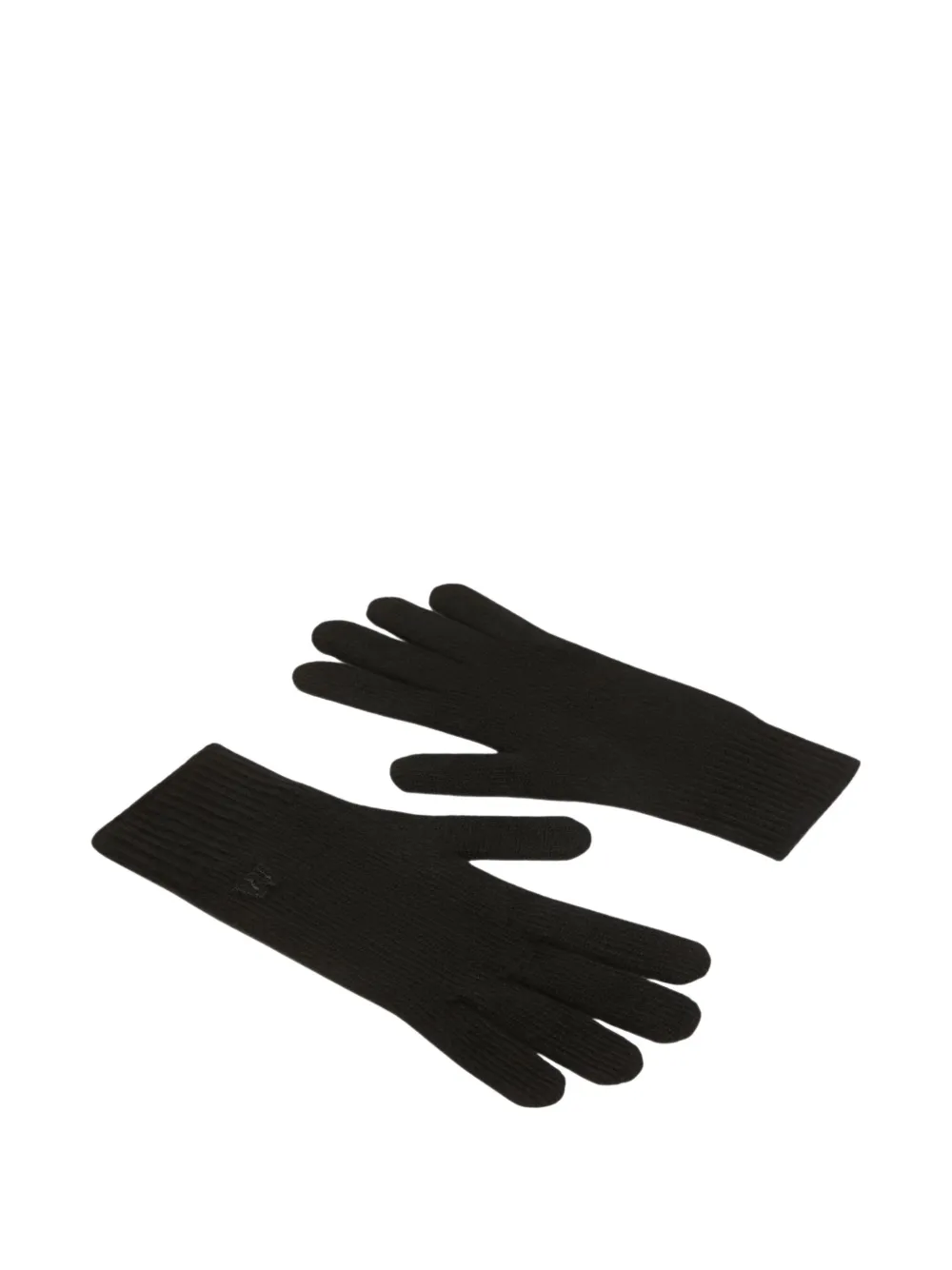 Weekend Max Mara Kasjmier geribbelde handschoenen - Zwart