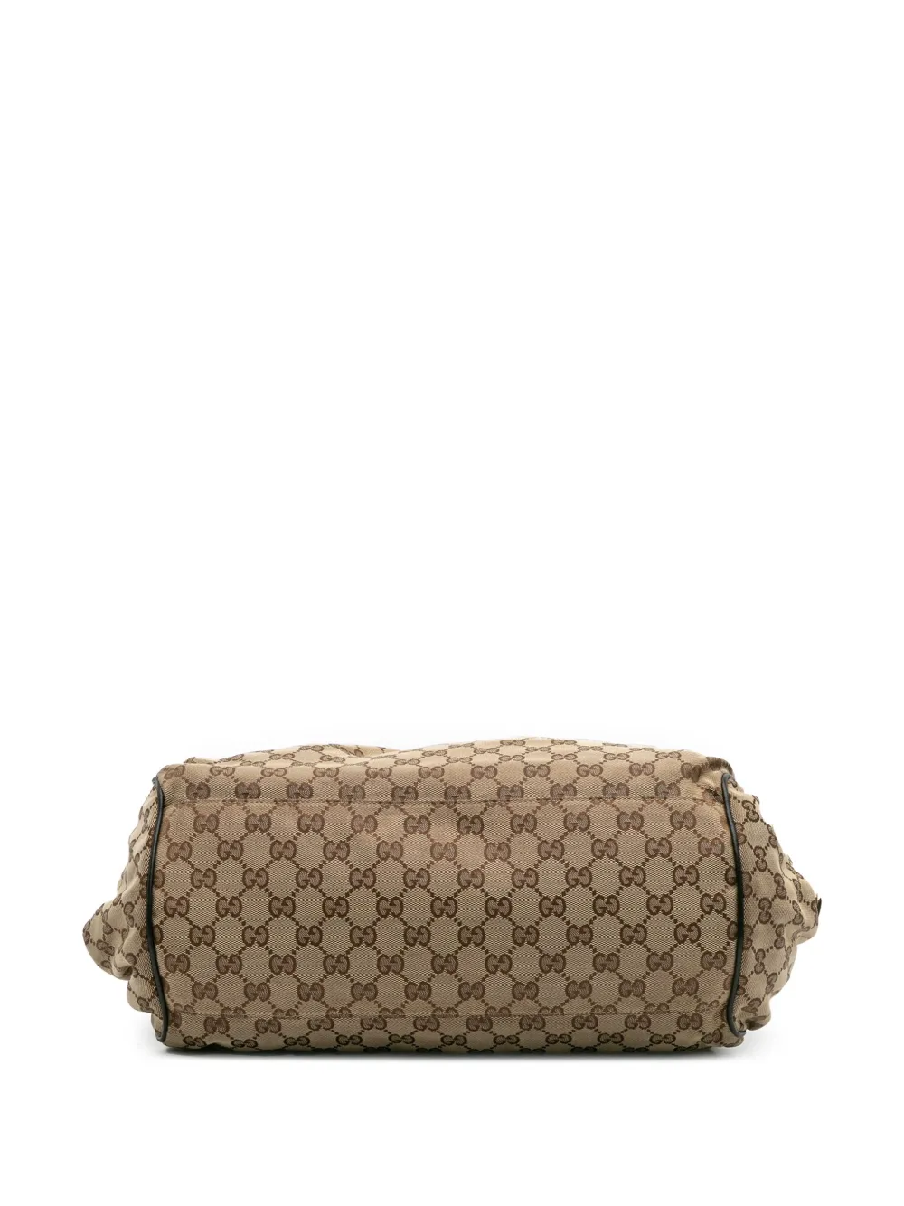 Pre-owned Gucci 2016-2025 Gg Canvas Sukey Satchel In Brown