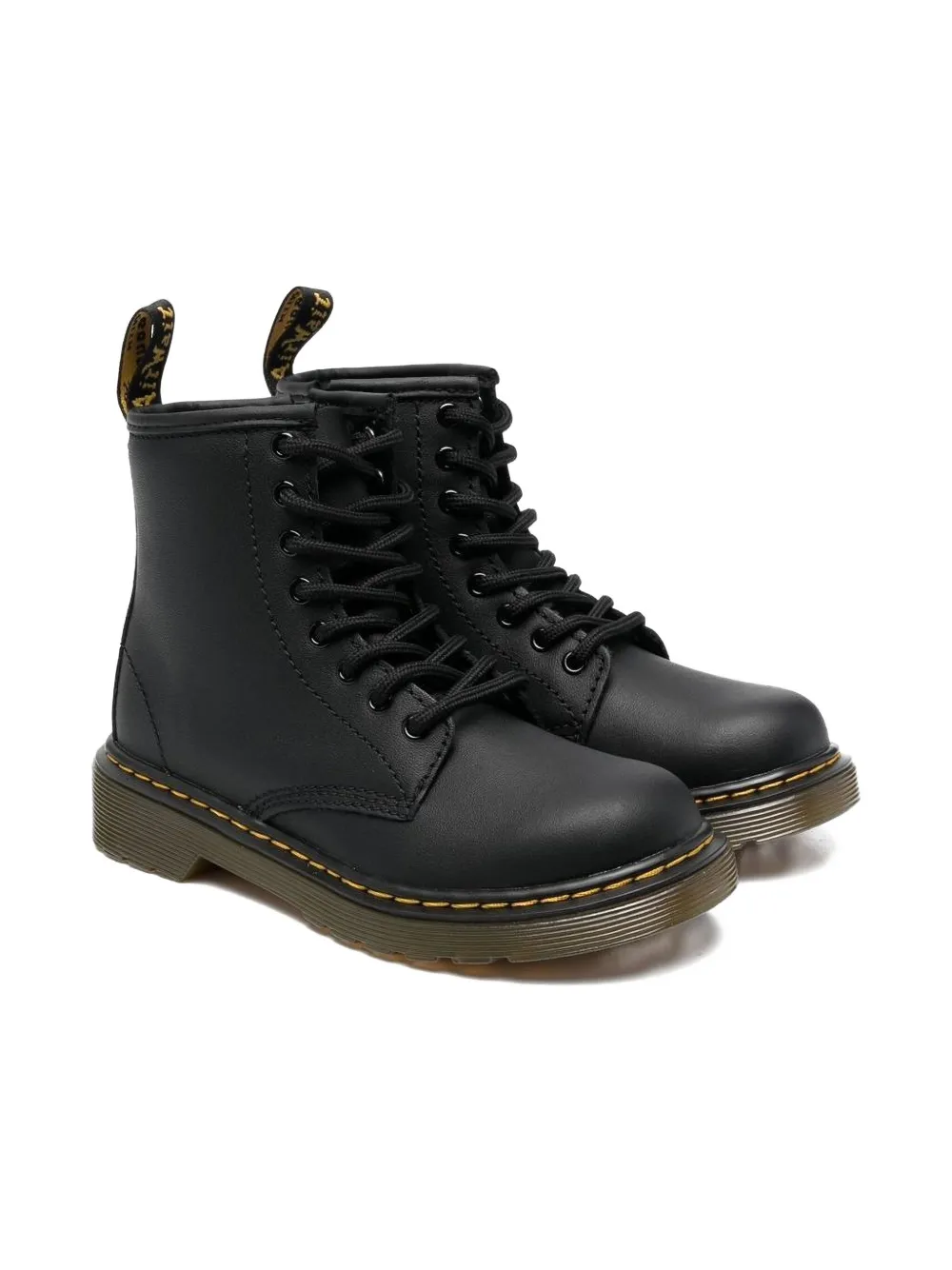 Dr. Martens Leather Boots In Black
