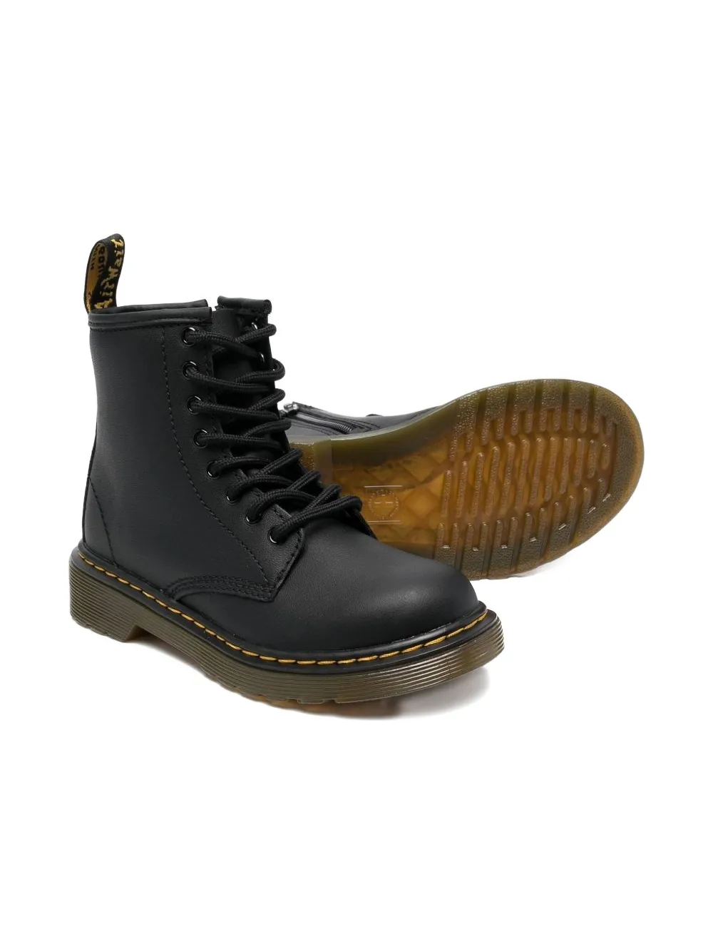 Dr. Martens Leather Boots In Black