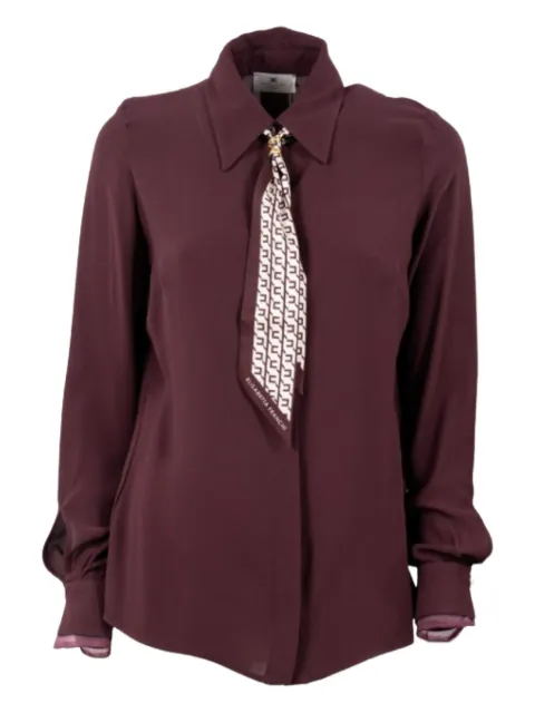 Elisabetta Franchi embellished-neck shirt