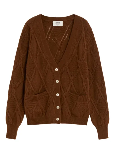 Weekend Max Mara diamond-pattern cable-knit cardigan