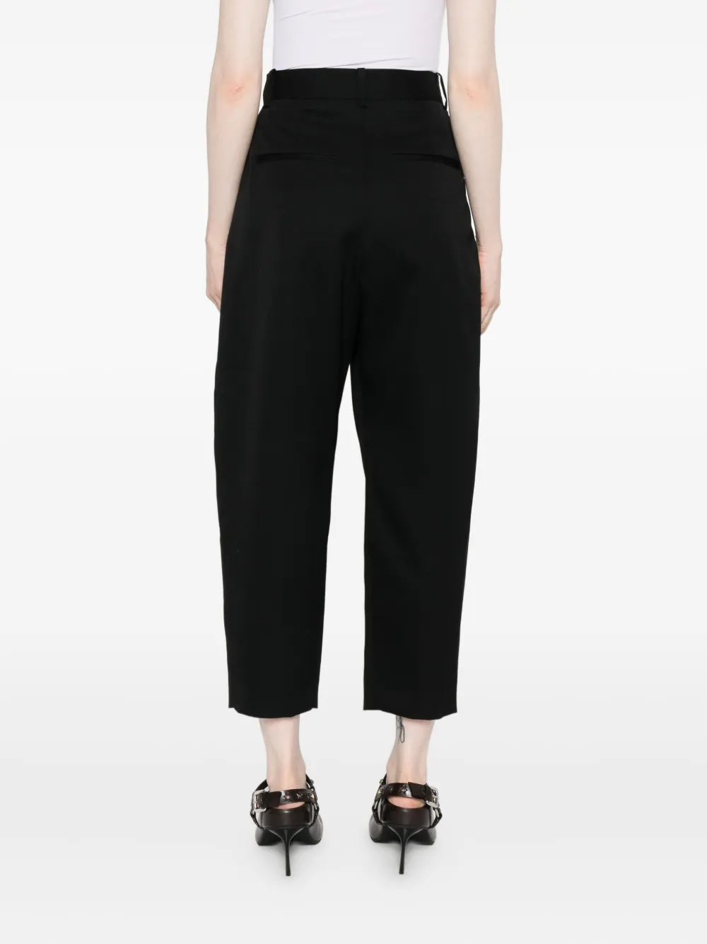 Isabel Marant Pleated Wool Trousers In Black