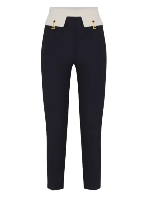 Elisabetta Franchi panelled gold-detail trousers