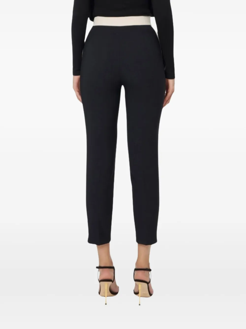 Elisabetta Franchi Panelled Gold-detail Trousers In Multi