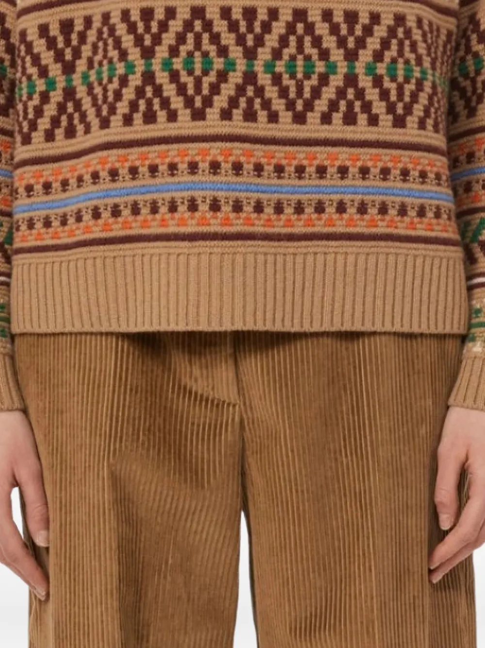 Weekend Max Mara Fairisle High-neck Sweater In Multi