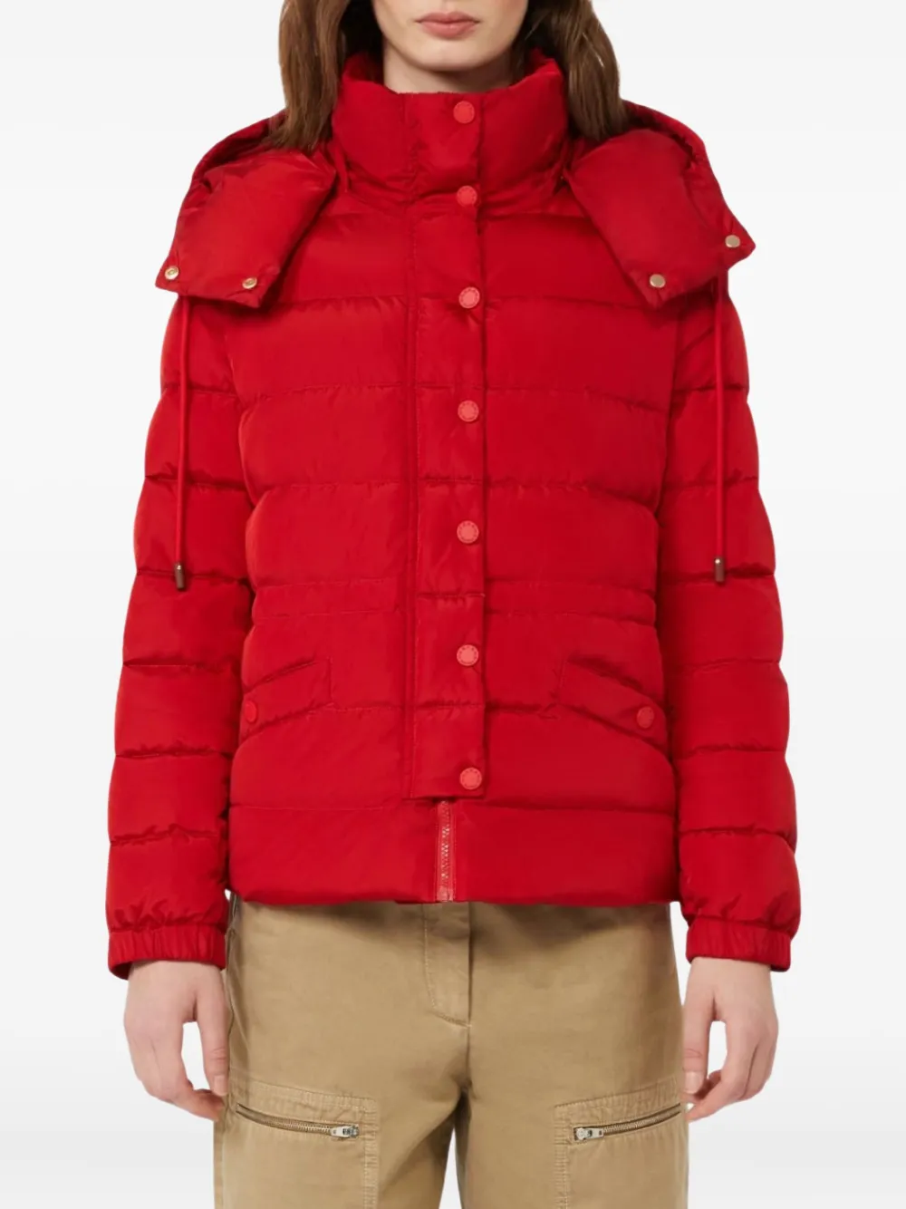 Weekend Max Mara Gevoerd jack met capuchon Rood