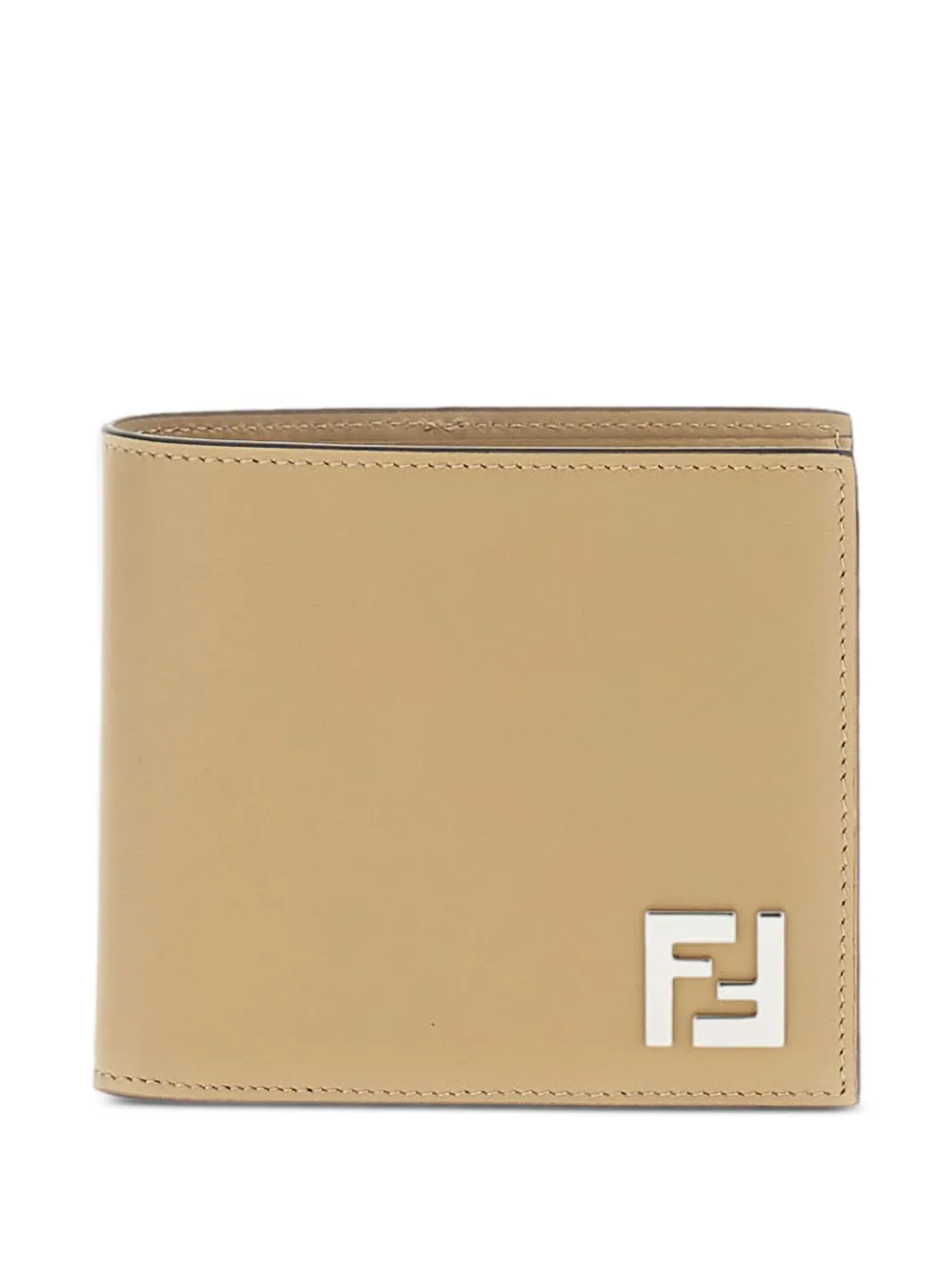 FENDI FF logo leather wallet - ニュートラル FENDI FF logo leather wallet - ニュートラル