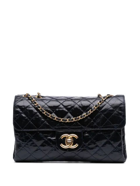 CHANEL Pre-Owned 2010-2011 CC Crackled Glazed Calfskin Accordion Flap crossbody bag