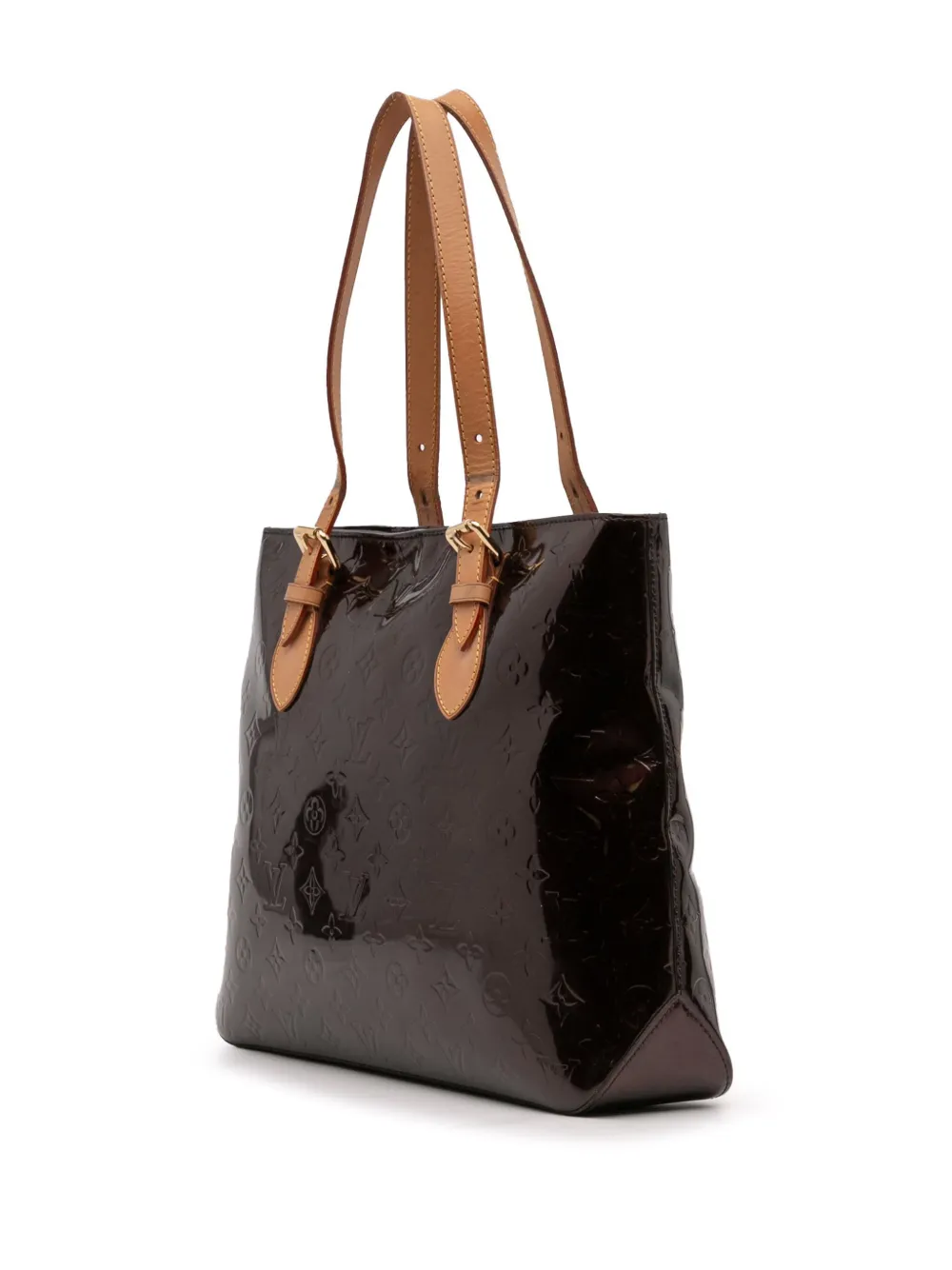 Pre-owned Louis Vuitton 1998-2011 Monogram Vernis Brentwood Tote Bag In Purple