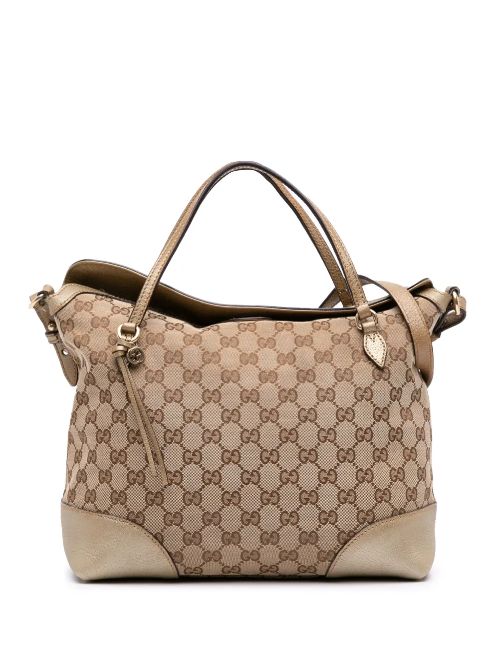 Gucci Pre-Owned 2016-2025 ミディアム GGキャンバス ブリー サッチェルバッグ - ブラウン Gucci Pre-Owned 2016-2025 ミディアム GGキャンバス ブリー サッチェルバッグ - ブラウン