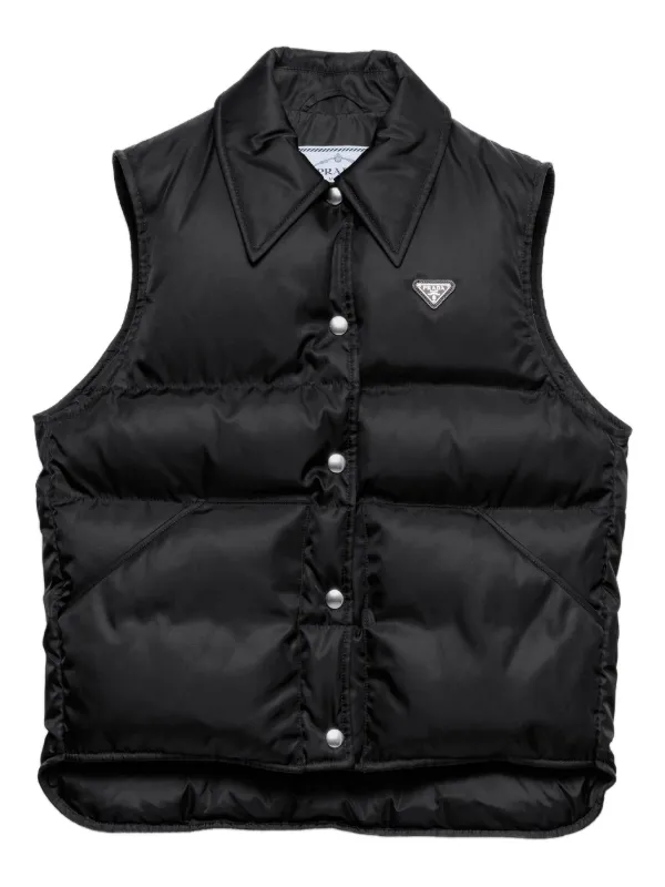【prada】nylon puff vest サイズS Blue Re-nylon Puffer Vest | PRADA