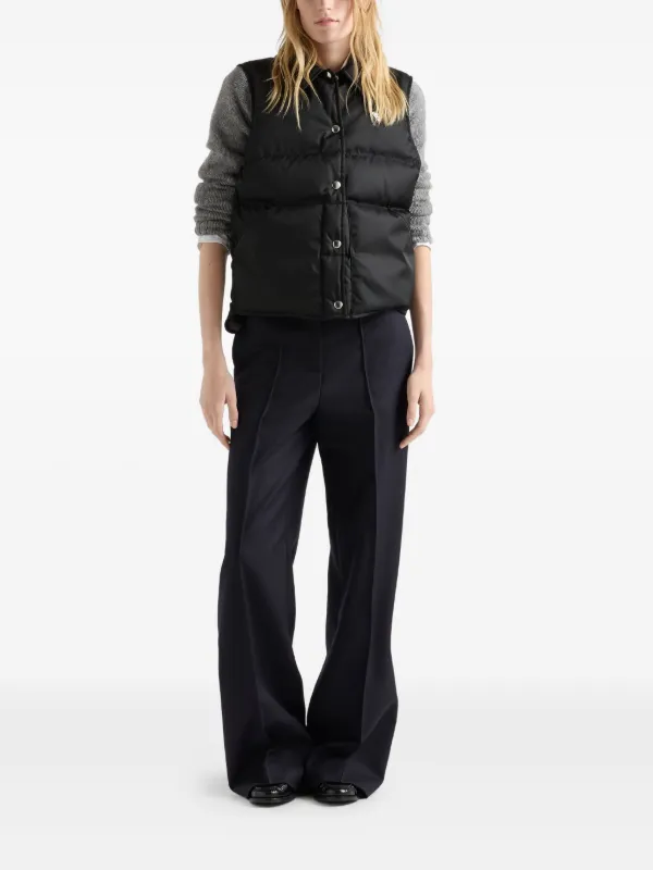 Prada Re-Nylon Down Vest | Black | FARFETCH RO