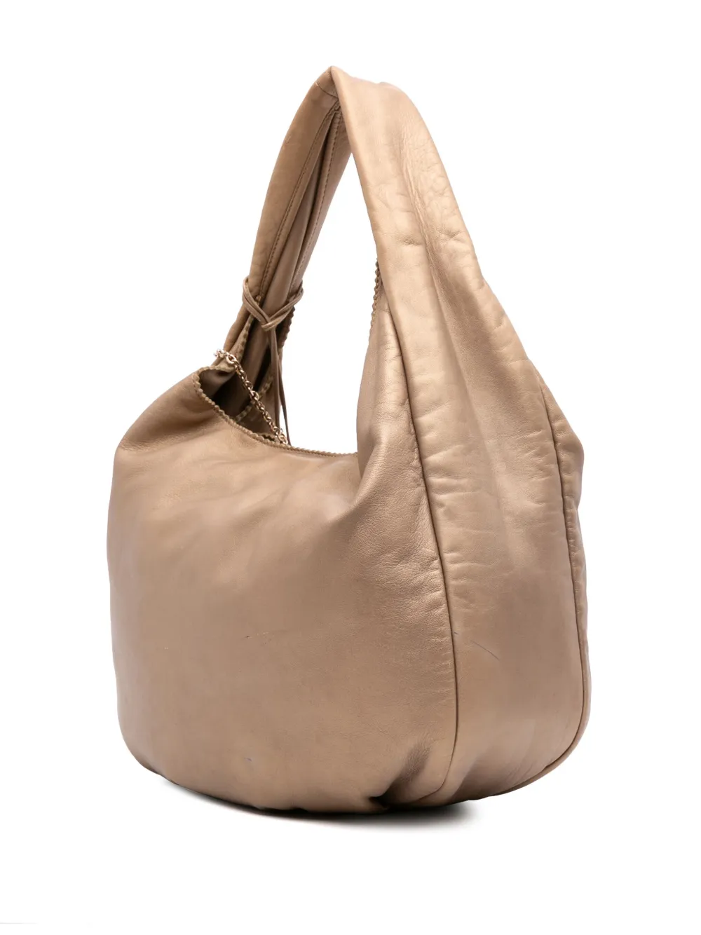 Pre-owned Loewe 2009 Anagram Nappa Tassel Hobo Bag In Gold