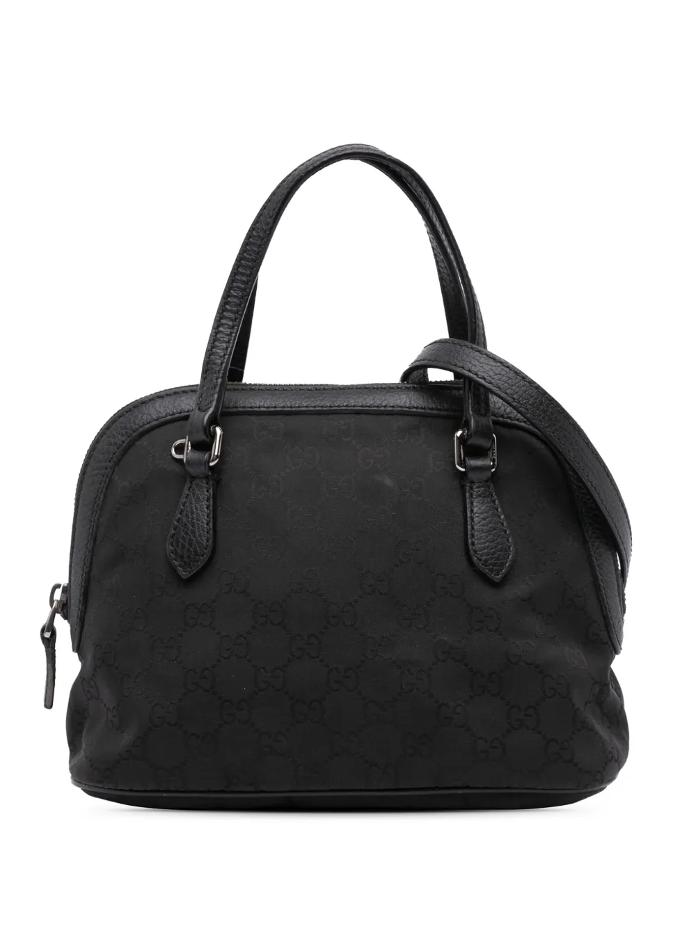 Gucci Pre-Owned 2016-2025 ミニ GG ナイロン ドーム サッチェルバッグ - ブラック Gucci Pre-Owned 2016-2025 ミニ GG ナイロン ドーム サッチェルバッグ - ブラック