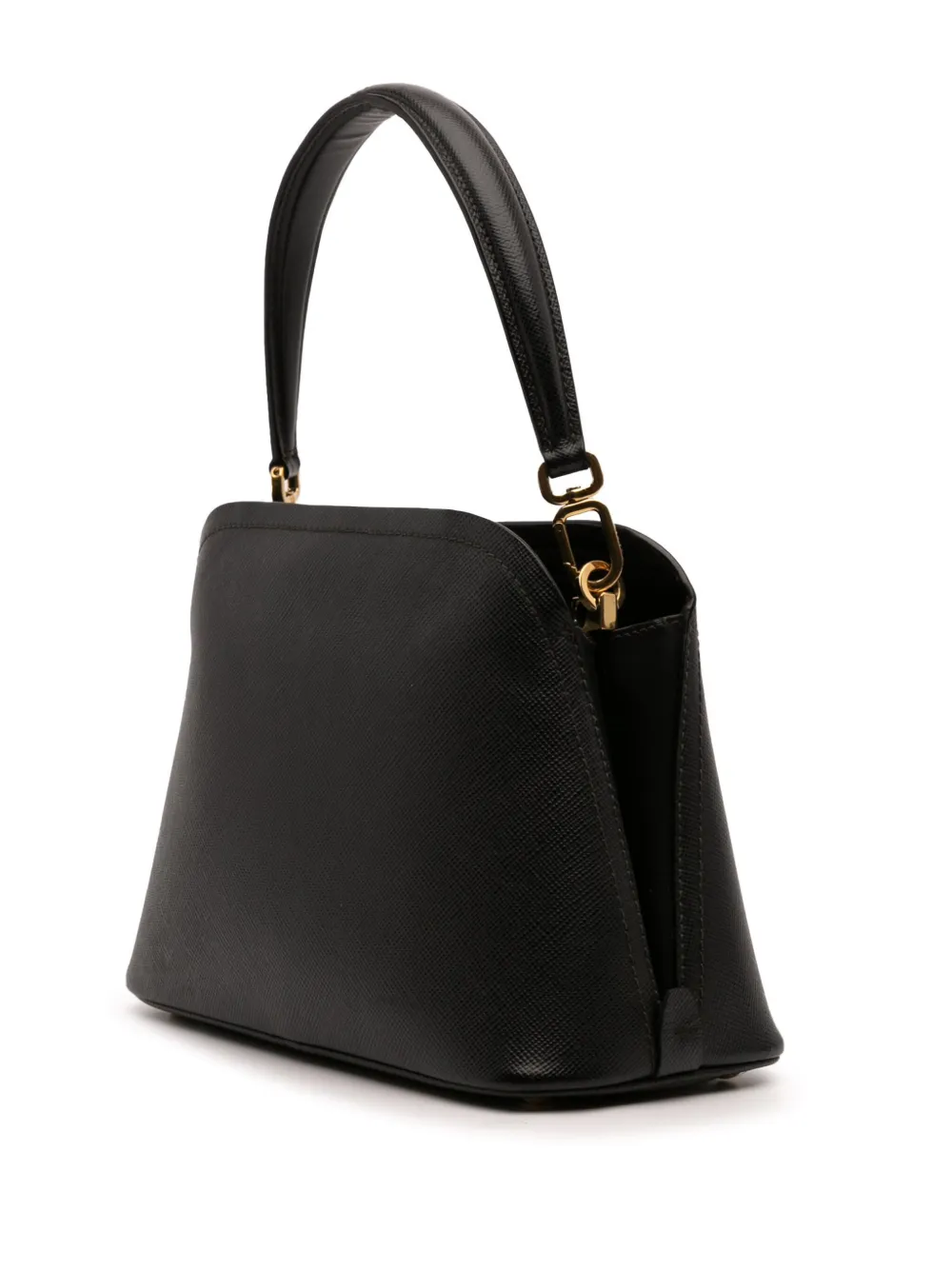 Pre-owned Prada 2000-2025 Medium Saffiano Matinee Satchel In Black
