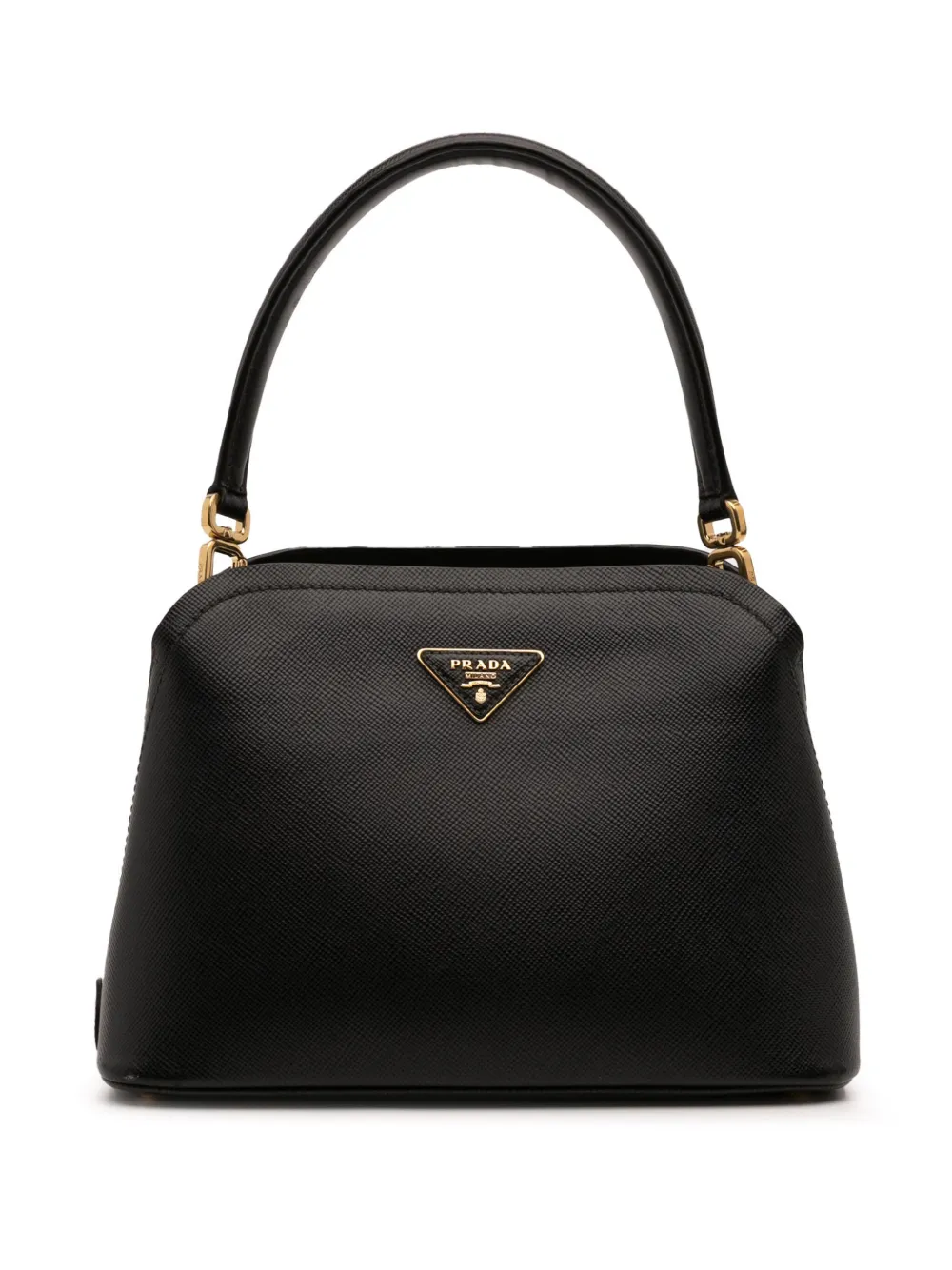 Prada Pre-Owned 2000-2025 ミディアム サフィアーノ マチネ サッチェルバッグ - ブラック Prada Pre-Owned 2000-2025 ミディアム サフィアーノ マチネ サッチェルバッグ - ブラック