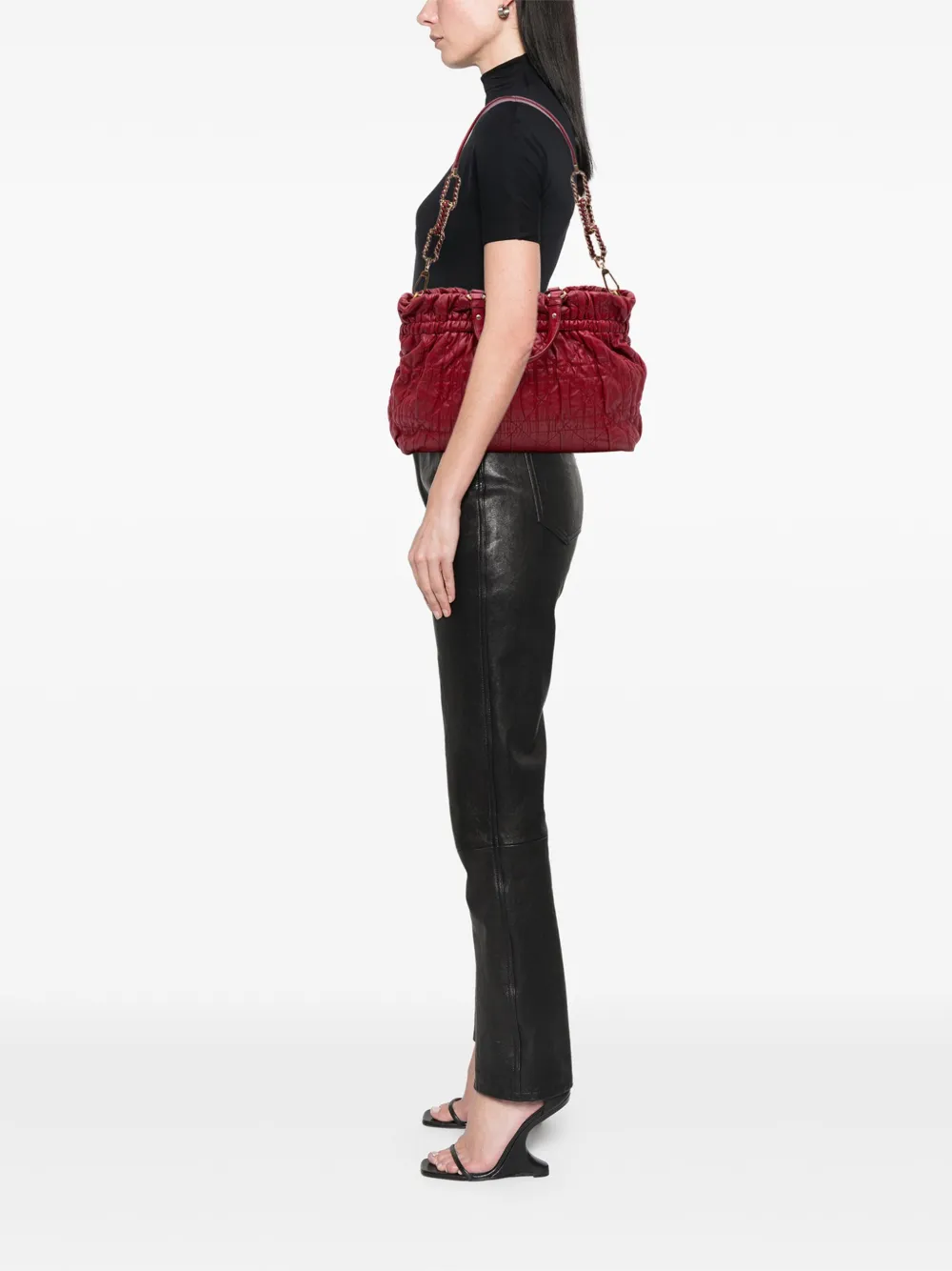 Christian Dior Pre-Owned 2011 Lambskin Gaufre Cannage Delices Tote satchel | Pre-Owned | Image 2