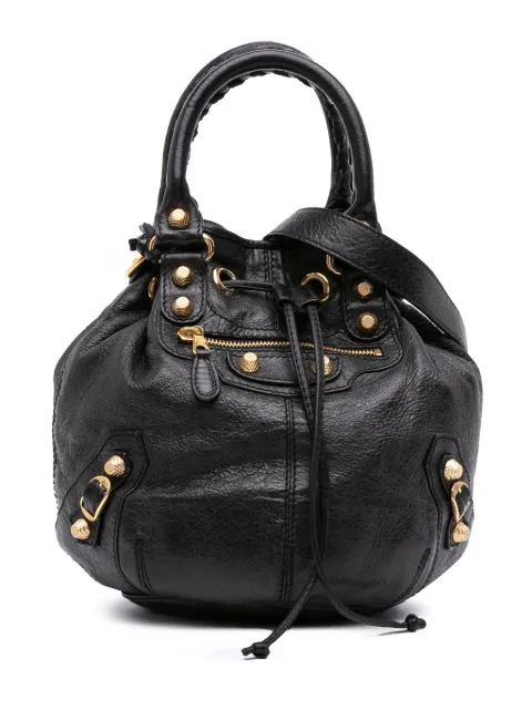 Balenciaga Pre-Owned 2013 Mini Lambskin Motocross Pompon Giant 12 Bag satchel