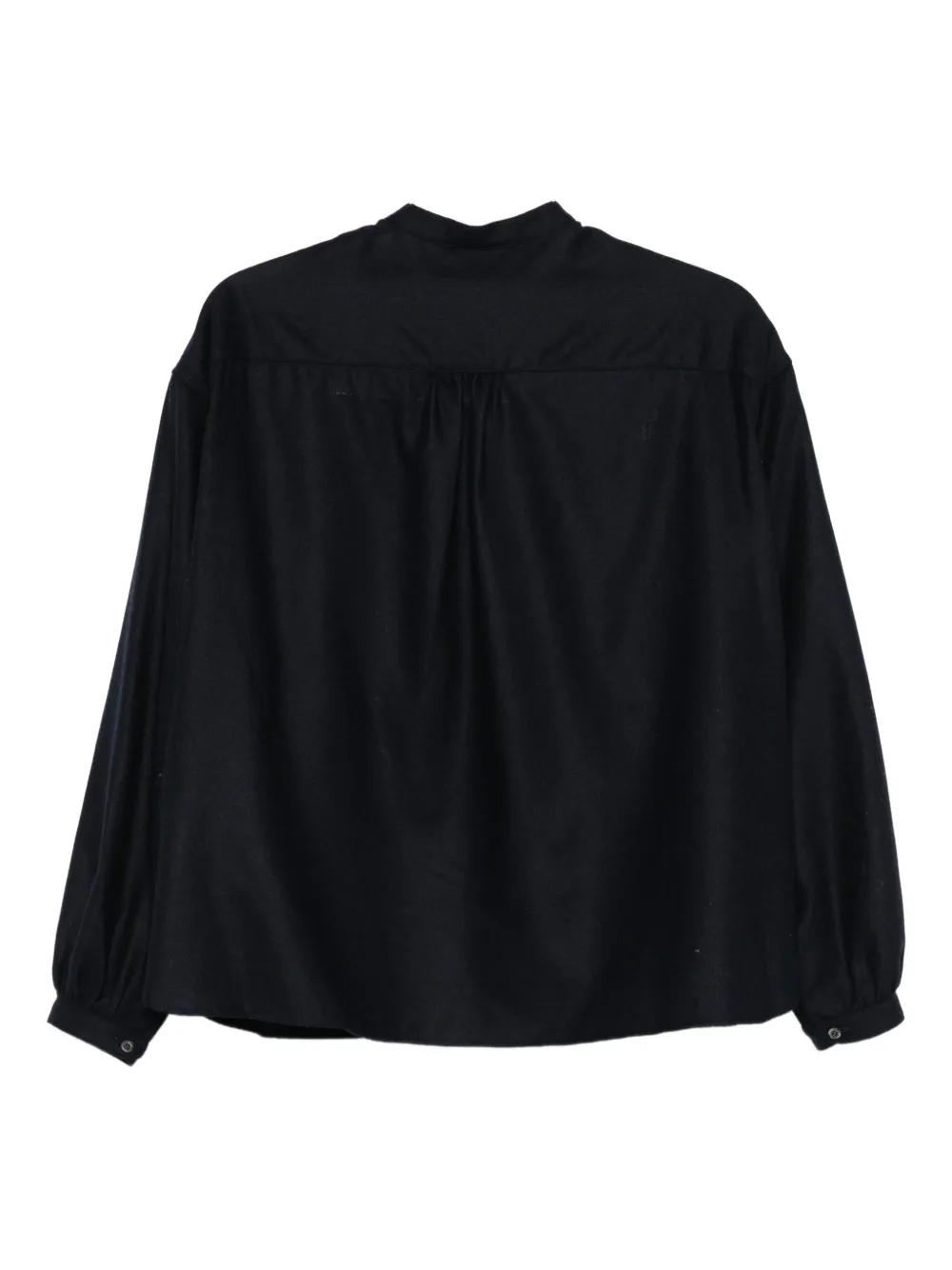 ASPESI Blouse met ronde opstaande kraag - Blauw