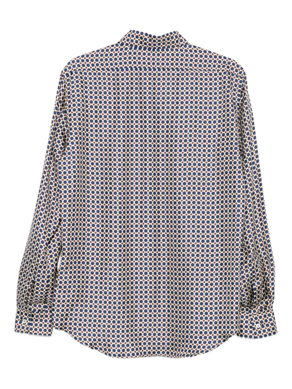 ASPESI Zijden overhemd met geometrische print - Blauw