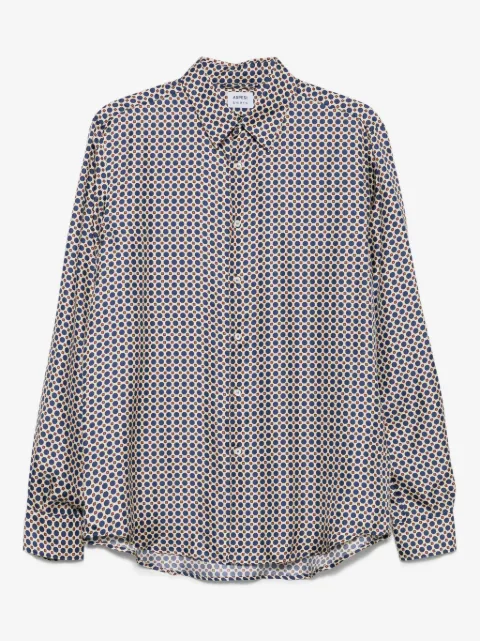 ASPESI camisa de seda con estampado geométrico