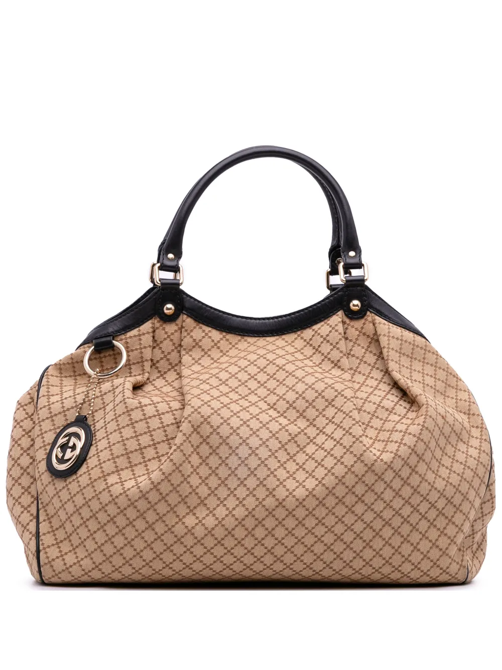 Gucci Pre-Owned 2016-2025 ラージ GGキャンバス スーキー ハンドバッグ - ブラウン Gucci Pre-Owned 2016-2025 ラージ GGキャンバス スーキー ハンドバッグ - ブラウン