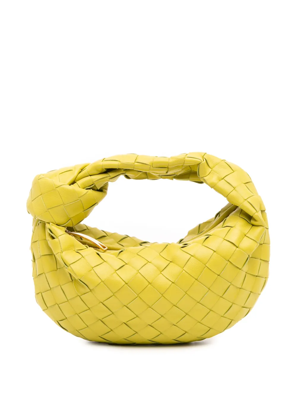Bottega Veneta Pre-Owned 2012-2025 ミニ ナッパ イントレチャート ジョディ ホーボーバッグ - イエロー Bottega Veneta Pre-Owned 2012-2025 ミニ ナッパ イントレチャート ジョディ ホーボーバッグ - イエロー