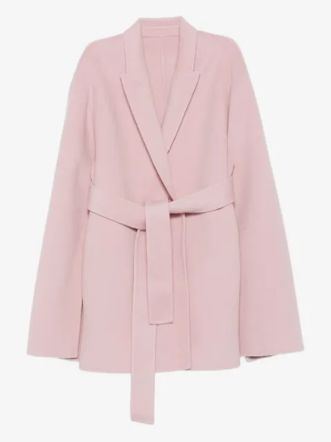 Alberta Ferretti belted-wrap long-sleeves coat