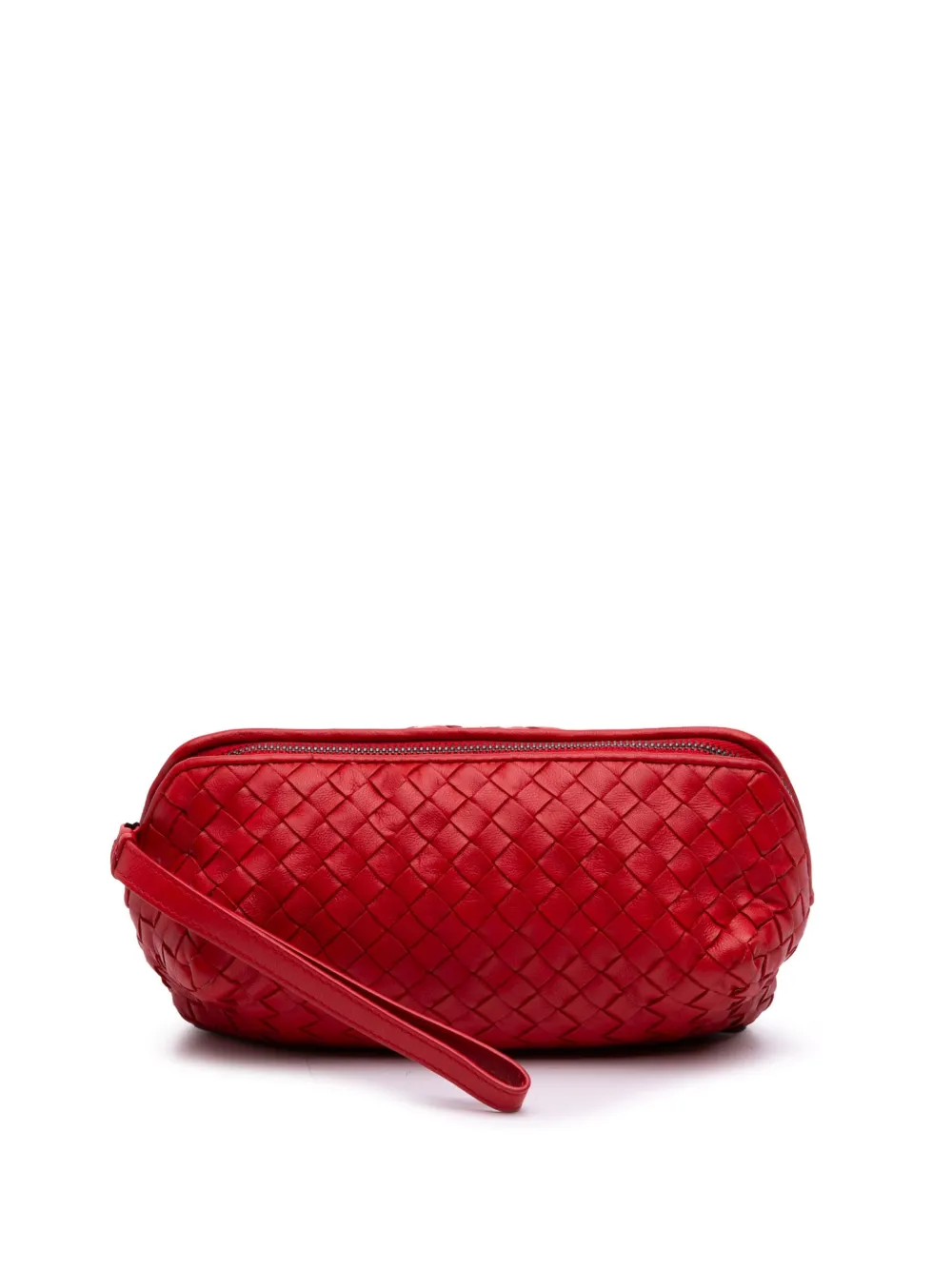 Bottega Veneta Pre-Owned 2012-2025 ナッパ イントレチャート ポーチ - レッド Bottega Veneta Pre-Owned 2012-2025 ナッパ イントレチャート ポーチ - レッド