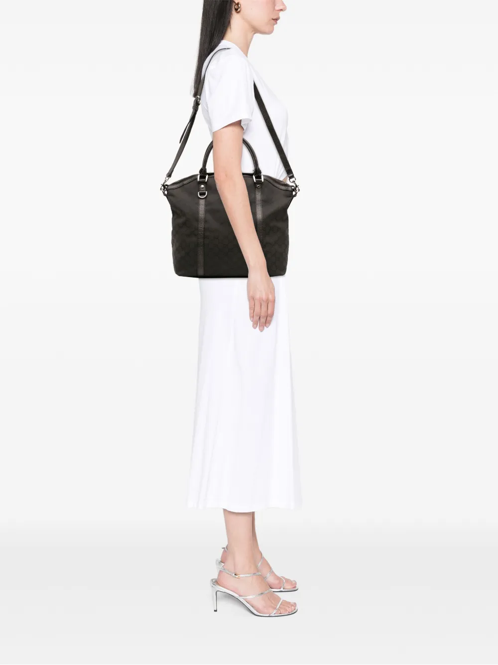 Gucci Pre-Owned 2016-2025 Large GG Canvas Charm Dome satchel | Pre-Owned | Image 2