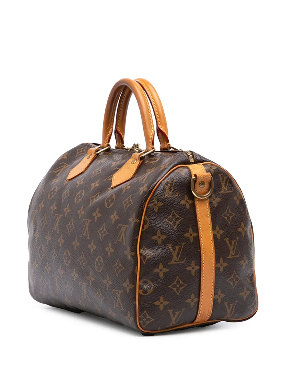 Pre-owned Louis Vuitton 2012 Monogram Speedy Bandouliere 30 Satchel In Brown