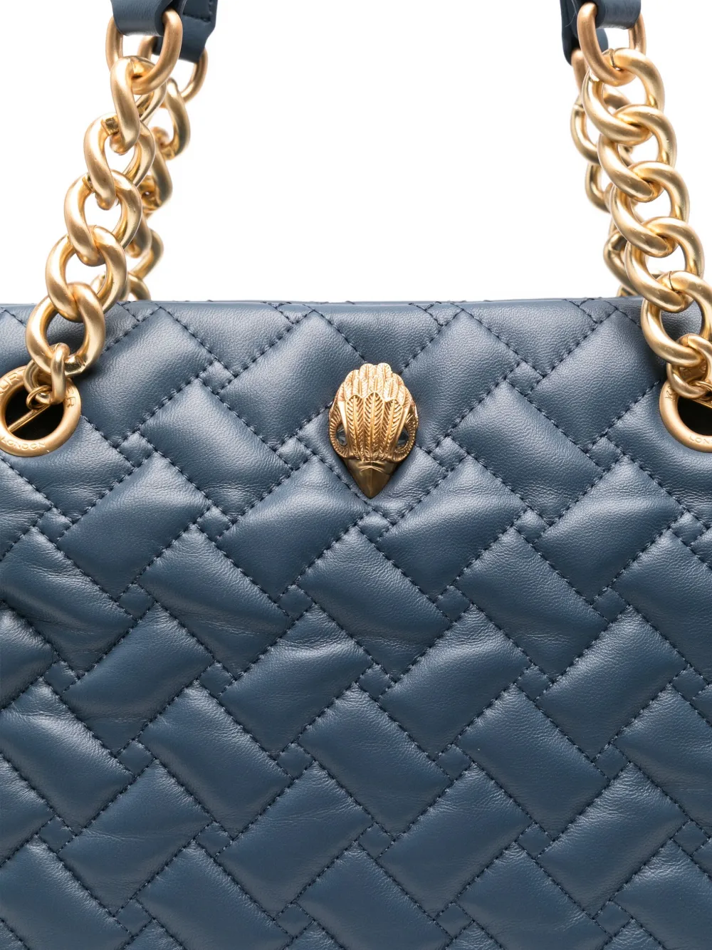 Kurt Geiger Kensington Quilted Chain-detail Tote Bag In Blue