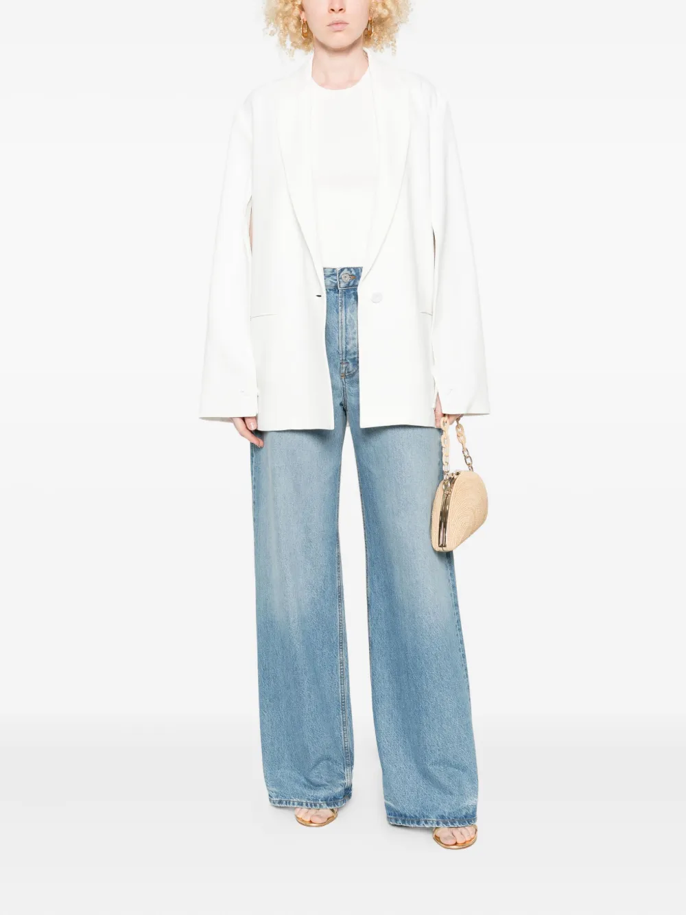 Alberta Ferretti single-button notched-lapel blazer | Blazers | Image 2