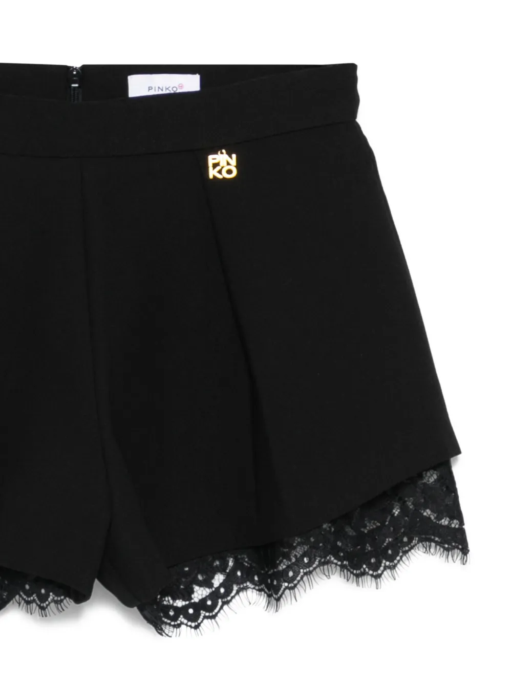 Pinko Lace-trim Shorts In Black