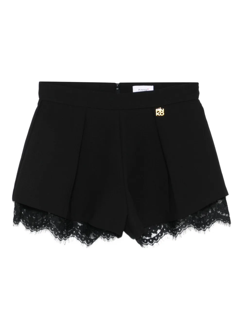 Pinko Lace-trim Shorts In Black