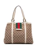 Gucci Pre-Owned 2016-2025 GG Canvas Web New Ladies tote bag - Brown