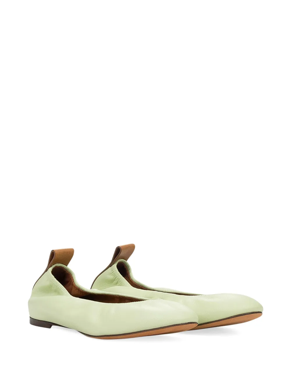 Lanvin Leren ballerina's Groen
