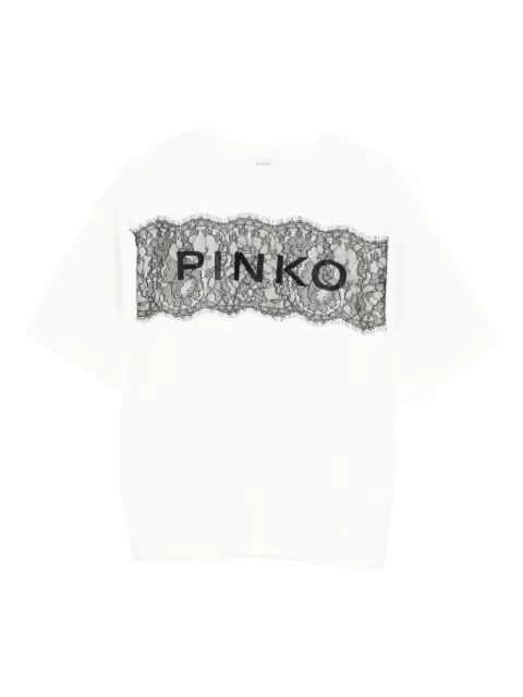Pinko Kids lace-insert cotton T-shirt 
