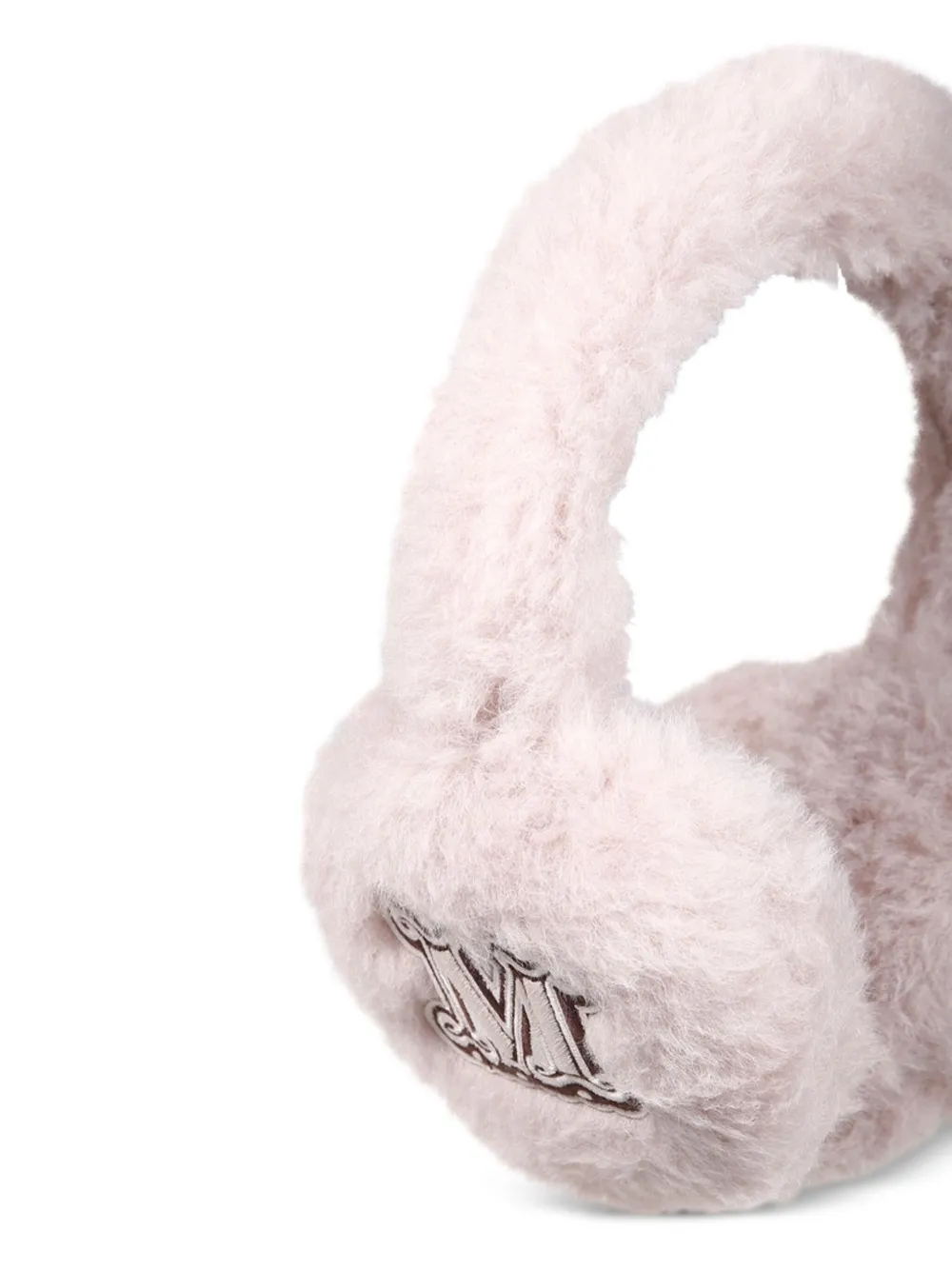 Max Mara Muffy1 Logo-patch Earmuffs In Gray